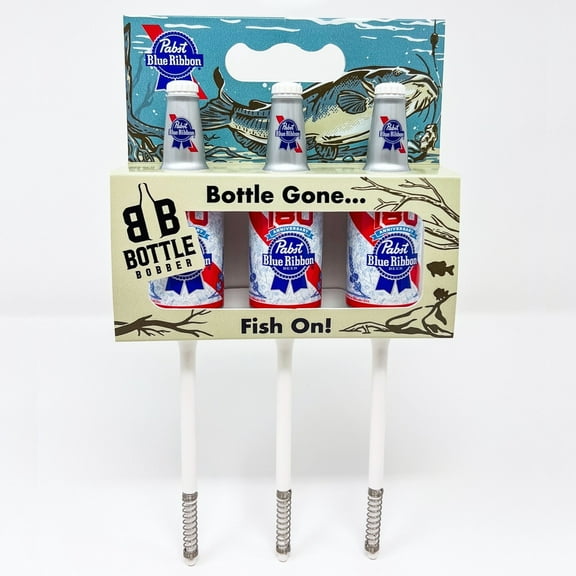 Pabst Blue Ribbon Bottle Fishing Floats, 3-Pack – Durable High-Visibility Bobbers