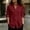 *Wine, variant on ClodeEU Women's V Neck Long Sleeve Button Down Shirt,Casual Loose Blouse Army Green,Women's Plus L