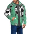 thumbnail image 2 of Kdxio BALL INSIDE THE NET GOAL Print Men Hoodies Casual Hoodies for Men with Zip Pockets Full Zip Long Sleeve Sweatshirt Sports Hooded Jacket-Small, 2 of 5