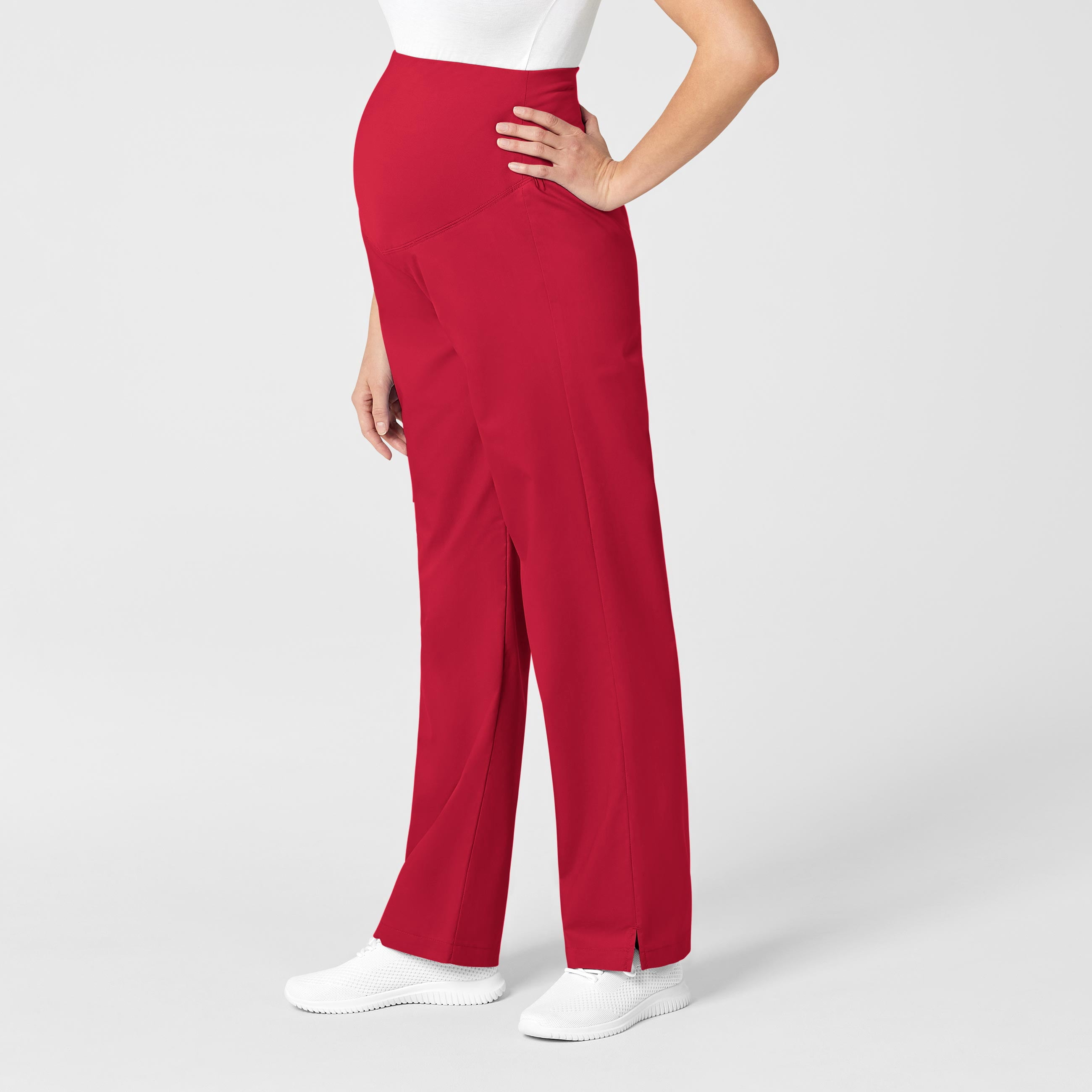 Wink WonderWORK Maternity Cargo Scrub Pant, Red, S Womens