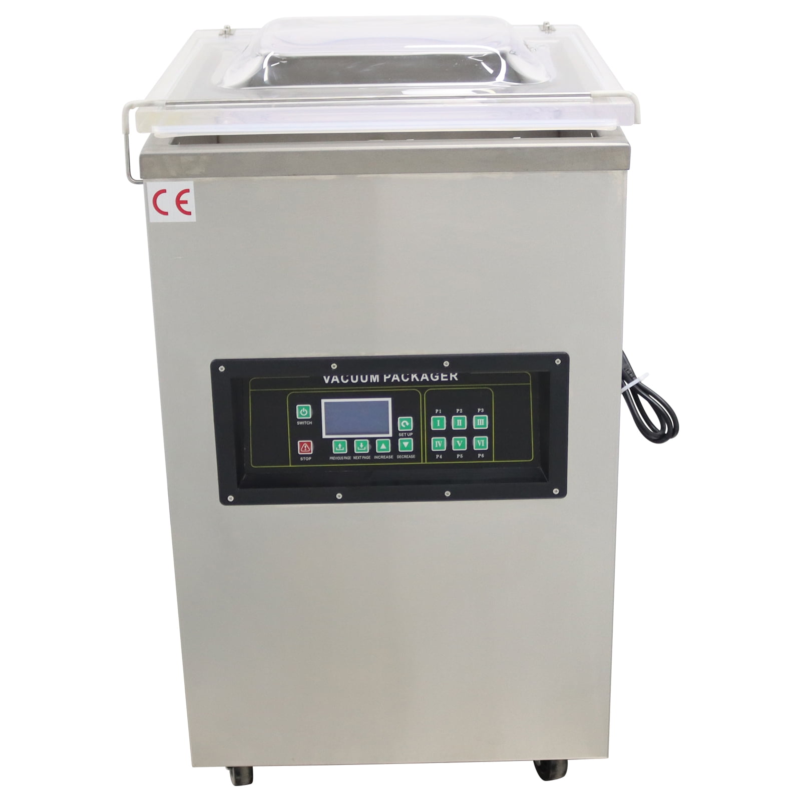 17.7 Inch Vacuum Packaging Machine Single Chamber Vacuum Sealer with Microcomputer Control for Food Fruits Vegetables 110V Stainless Steel