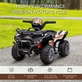 thumbnail image 3 of Aosom Kids Ride-on ATV Four Wheeler Car with Music, 6V Battery Powered Motorcycle for 18-36 Months, Black, 3 of 9