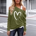 thumbnail image 2 of yillto Women's off Shoulder Tops Long Sleeve Casual Shirts Loose Lightweight Sweatshirt Fashion Ruched Tunics, 2 of 6