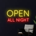 thumbnail image 2 of Handmadetneonsign Open All Night Neon Sign, Open All Night Wall Art Decor, Bar Pub Home Wall Decor, 2 of 5