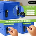 thumbnail image 2 of Urban August Dual Combination & Keyed Lock box - Lockable Box for Everyday Use - Multi-Purpose lock for Home & Office Safety - Made of Industrial-Grade Plastic - One Size (Blue, 2 of 5