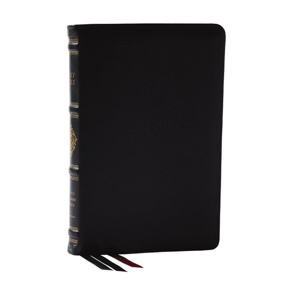 RSV Personal Size Bible with Cross References, Black Premium Goatskin Leather, Premier Collection, (Sovereign Collection, (Hardcover)