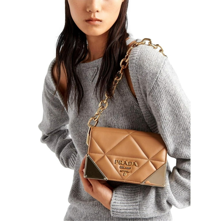 Prada quilted leather shoulder bag sale