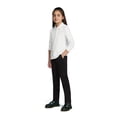 thumbnail image 3 of Wonder Nation Girls Long Sleeve Polo Shirt, Sizes XS-XXL, 3 of 6