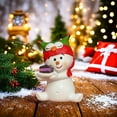 thumbnail image 2 of Wznxdo Christmas Decorations Indoor, Resin Snowman Ornaments for Christmas Table Decor, Farmhouse Rustic Miniature Collectible Figurines for Home, Tiered Tray, Mantle, Shelf 3.15Inch, 2 of 6
