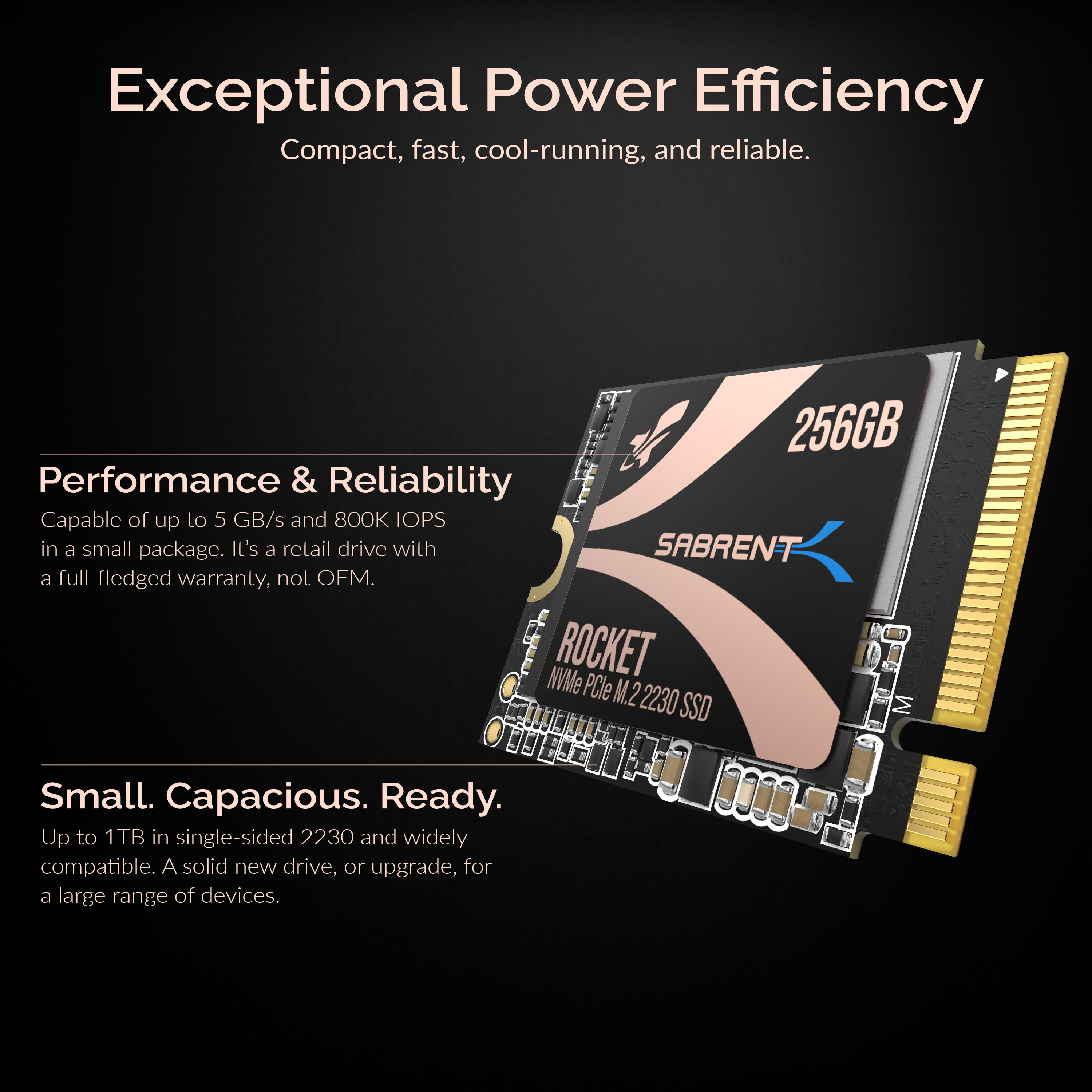 【新品未開封】SABRENT SSD 1TB SB-2230-1TB Rocket 2230 NVMe 4.0 1TB - Sabrent