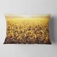 thumbnail image 2 of Designart Blooming Sunflowers At Sunset - Landscape Printed Throw Pillow - 12x20, 2 of 5