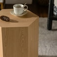 thumbnail image 6 of Youmumeub Modern Irregular Side Table, Faux Wood Grain Accent End Table, Fully Assembled Abstract Stump Stand for Living Room Bedroom Small Space, Natural, 6 of 7