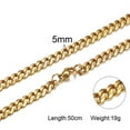 thumbnail image 2 of 3-11mm Cuban Chain Necklaces for Men Women,Punk 14K Yellow Gold Curb Link Chain Collar,Jewelry Gift for Dad Husband BFF Birthday, 2 of 6