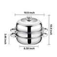 thumbnail image 2 of 2/3/4/5 Tiers Stainless Steel Steamer Pot Food Veg Cooker Pot Cooking Pan Steaming Pot Dim Sum Cookware Steamer Kit 28/30cm, 2 of 13