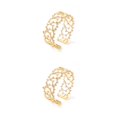 thumbnail image 2 of Guardurnaity Anillos de flores huecas para mujer, anillos ajustables de cobre para chica, joyería para fiesta de noche de boda Type1 NO1, 2 of 6