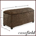 thumbnail image 7 of Casafield 36" Storage Trunk with Curved Lid, Safety Hinge - Espresso, Water Hyacinth Wicker Storage Chest Basket for Bedroom, Entry Way, Living Room, 7 of 7