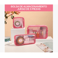 thumbnail image 3 of 3pcs Cosmetiquera Neceser  Xtellar Estuches De Maquillaje Viaje Muje, 3 of 4