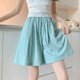 thumbnail image 1 of Pantalones cortos de verano para mujer, de color liso, de cintura alta, con bolsillos dobles, holgados y de ocio., 1 of 2
