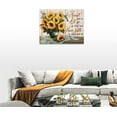 thumbnail image 5 of Farmhouse Sunflower Wall Art Country Sunflower Hummingbird Pictures Wall Decor Rustic Sunflower Canvas Painting Modern Artwork Home Decorations for Bathroom Dining Room Kitchen Bedroom 16"x12", 5 of 6