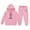 Pink, variant on Tween Girls Winter Outfits 2 Piece Hoodie Jogger Set Casual Letter Print Pullover With Pants Outfit Clothes Black Size 10-11T