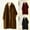 Brown, variant on Women's Long Jackets Corduroy Shirt, Long Sleeve Button Blouses Tops with Pockets, Plus Size Loose Overcoat Trench Coats Womens Long Jackets Black M