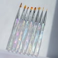 thumbnail image 5 of Teissuly Nail Art Brushes 8PCS Nail Brushes For Nail Art With Nail Liner Brush And Nail Dotting Pens For Home Use, 5 of 9