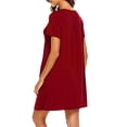 thumbnail image 4 of Julyccc Robe Mini de Maternité et d'Allaitement pour Femmes, Grossesse, Col en V, à Boutons, 4 of 4