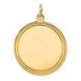 thumbnail image 4 of 14k Yellow Gold Solid Plain .027 Gauge Engravable Round Disc Charm Pendant, 4 of 7