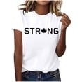 thumbnail image 1 of Pisexur T-shirt Décontracté à Manches Courtes et Col Rond pour Femme, Haut Imprimé, Hauts pour Femmes, Hauts de Sortie pour Femmes, Hauts d'Été pour Femmes Blanc, P, 1 of 4