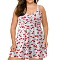 thumbnail image 2 of EGNMCR Bikini Set Swimsuits For Women Two Piece Bathing Suits Floral Print Tank Tops With Boyshorts Swimming Suits, 2 of 8