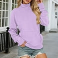 thumbnail image 4 of Plain Sweatshirts for Women 2025 Fall Winter Long Sleeve Crewneck Casual Basic Sweatshirt with Pockets Pullover Tops, 4 of 5