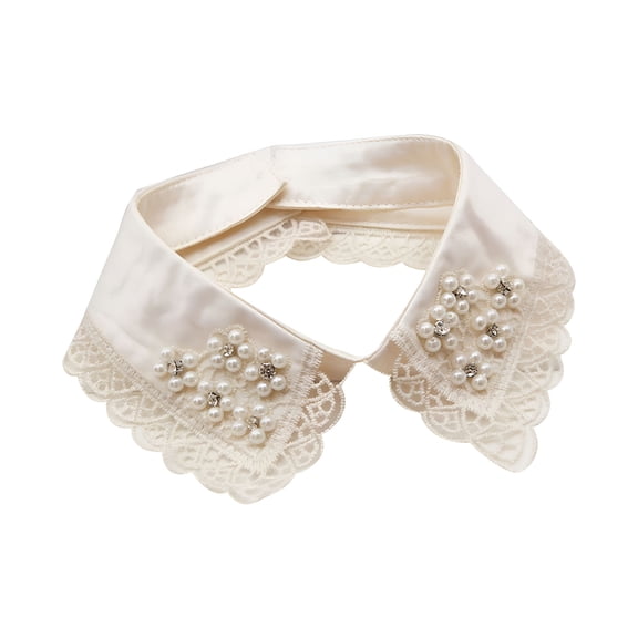 TELOLY Detachable Collar Shirt Fake Collars Pearls Lace Decoration Ladies False Necklaces Fashion Clothes Accessories