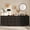 Black, variant on 70" Extra-Long TV Stand Dresser with 12 Fabric Drawers, Sturdy Wood Frame Media Console for 65–80" TVs - Large Storage Chest for Living Room/Bedroom