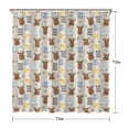 thumbnail image 5 of Beige Highland Cow Bathtub Flower Pattern Shower Curtain 72"x72" ,Bathroom Decorative Shower Curtains Set with 12 Hooks,Modern Waterproof Washable Shower Curtain, 5 of 6