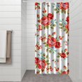 thumbnail image 3 of Waterproof Pioneer Shower Curtain 36x72 Inch Polyester Unique Colorful Floral Shower Curtain for Bathroom Hotel Home Decor with 7 Plastic Hooks, 3 of 5