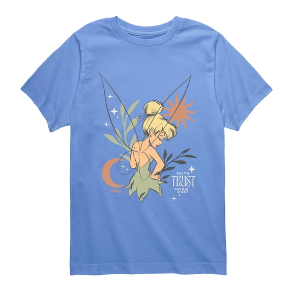 Tinker Bell - Sun And Moon Tink - Youth Boys Short Sleeve Graphic T-Shirt