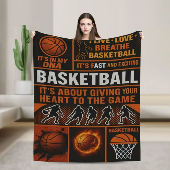 Basketball Blanket Balls Throws Blanketss Gifts for Girls Boys for Men Women Couch Bed Sofa 50x40