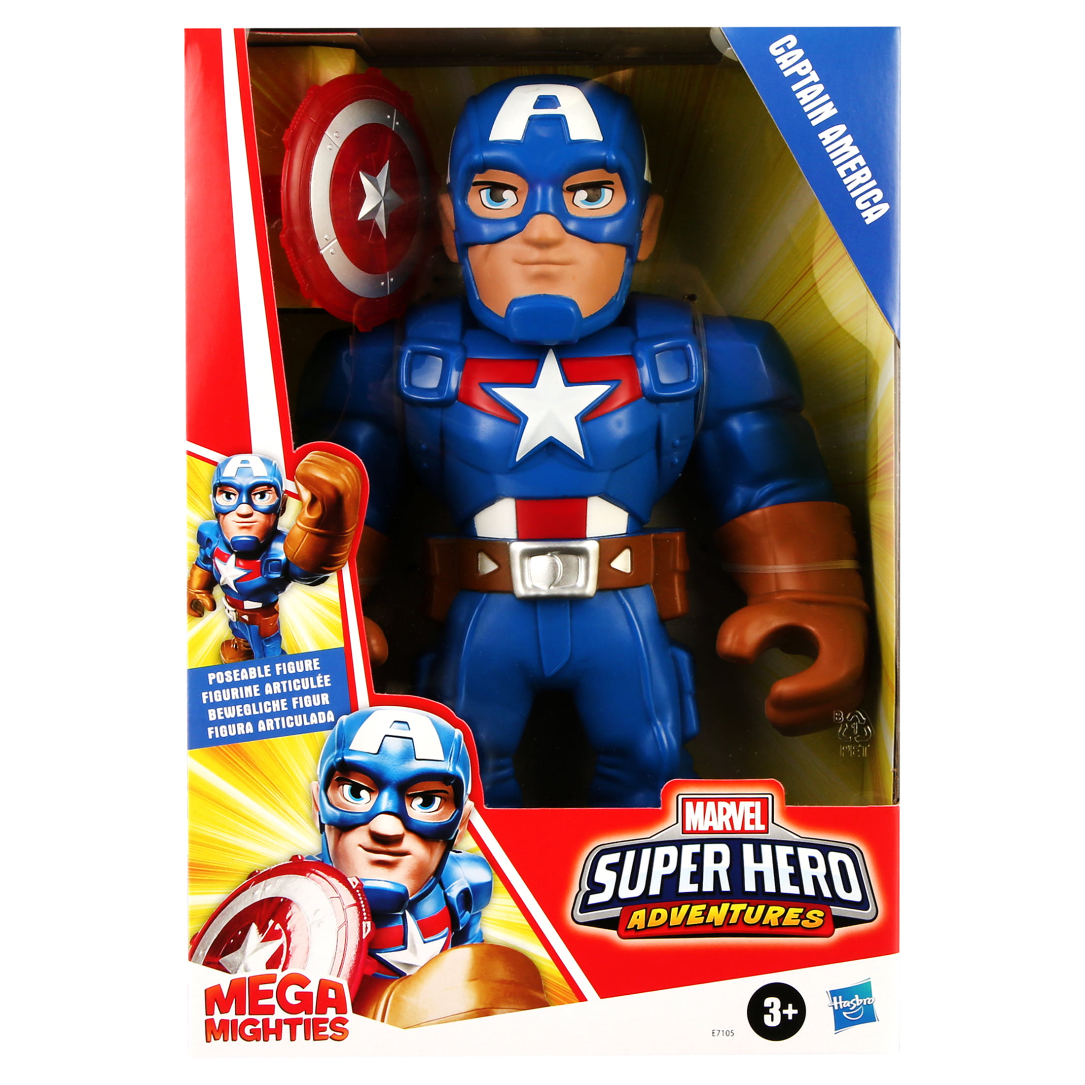 Playskool Heroes Marvel Super Hero Adventures Mega Mighties Captain America 