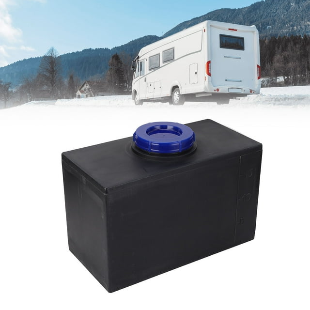 RV Water Holding Tank, Square 5 Gallon Large Water Inlet Heat Cold Resistant RV Water Tank for Trailers Boats Yachts
