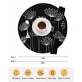 thumbnail image 6 of 15 Inch Round Placemats Set of 6, Spring Dandelion Non Slip Heat Insulation PP Table Mats, Modern Country Flower Black White Washable Place Mats for Kitchen Dining Party Table Decor, 6 of 7