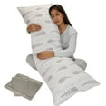 thumbnail image 2 of Lavender Luxury Full Body Pillow for Adults, Soft and Breathable Memory Foam Long Pillow for Bed, Sleeping, Pregnancy Side Sleeper, Includes Cover, 20x54 Inch, Made in USA GREENGUARD Gold, 2 of 4