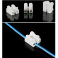thumbnail image 4 of FRCOLOR wire terminals 3PCS 100W 380V Wire Connector Quick Connect CH-2 Terminal Connector Row Column (White),0.79"X0.67"X0.51", 4 of 5