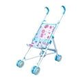 thumbnail image 1 of Cochecito de bebé para muñecas, cochecito de bebé para fiestas, regalo de cumpleaños, de plegable y portátil, juguete para juegos de rol para niñas de Azul, 1 of 9