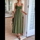 thumbnail image 5 of Vestido A Rayas para Mujer, con Tirantes Finos, y , Fluido Verde S, 5 of 7