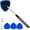 Blue, variant on Windshield Cleaning Tool, Car Window Cleaner Windshield Cleaner with 4 Reusable and Washable Microfiber Pads and Extendable Handle Auto Inside Glass Wiper Kit