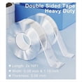 thumbnail image 2 of 2 Rollos de Cinta Adhesiva de Doble Cara Resistente, Transparente, Extraíble, para Colgar Pósteres, Alfombras y Cuadros, 2 of 5
