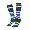 thumbnail image 2 of Knee High Socks for Women Colorado Flag Print Long Tube Sock Uniform Socks, 2 of 7