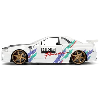 Jada 1971 Nissan Skyline GT-R, White/Gold Toys 37021-1/24 Scale