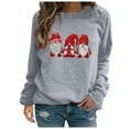 thumbnail image 2 of JingHai Women Ugly Christmas Sweater Cute Santa Print Knitted Pullover Sweaters Long Sleeve Xmas Holiday Loose Jumper-Gray XXL, 2 of 4