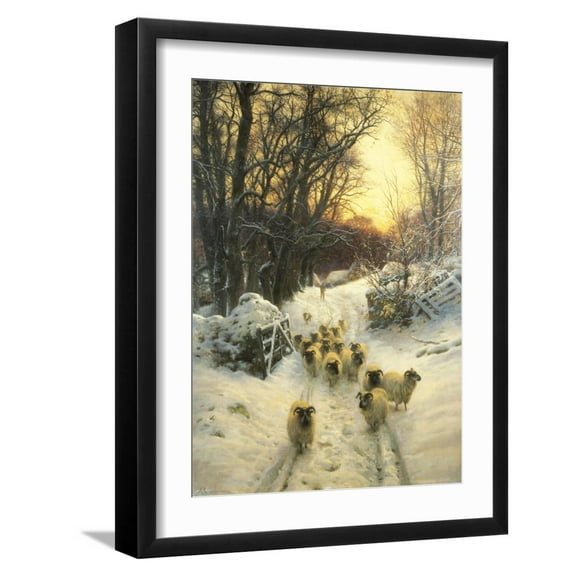 Art.com The Sun Had Closed Art Print by Joseph Farquharson, Black Frame Wall Art, 17" x 21"